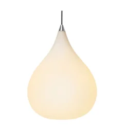 Halo Design No. 405821 LED Pendelleuchte DROPS, opal-alu gebürstet Ø 38