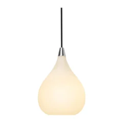 Halo Design No. 407917 LED Pendelleuchte DROPS, opal-alu gebürstet Ø 17