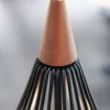 Halo Design No. 990921 LED Pendelleuchte DROPS, schwarz matt-Holz Ø 38