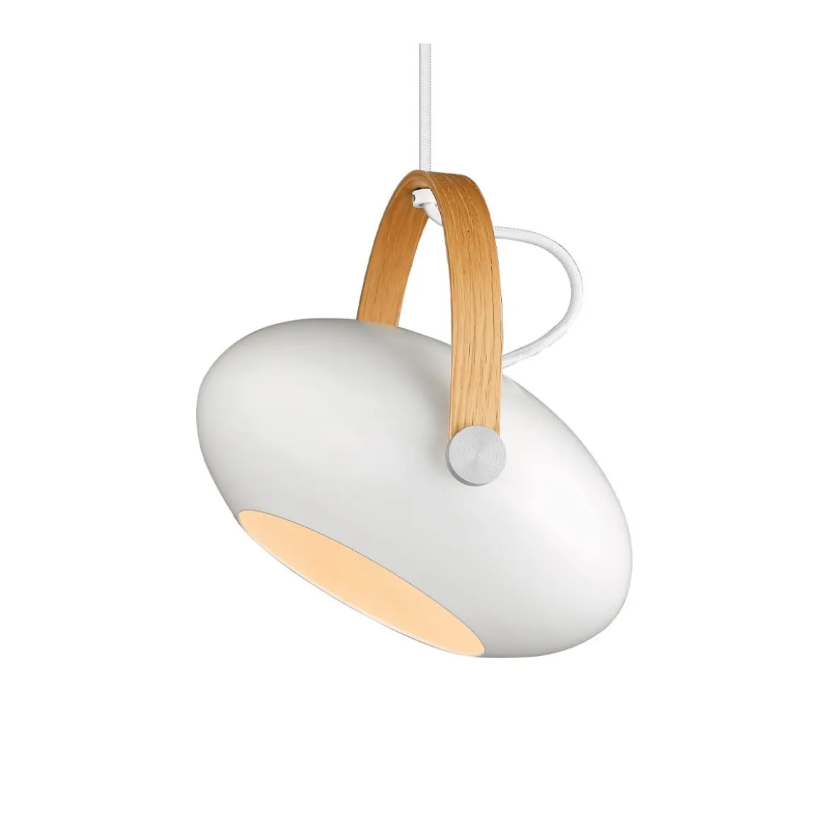 Halo Design No. 734337 LED Pendelleuchte D.C, weiss matt-Eiche Ø 26