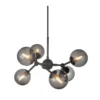 Halo Design No. 736553 LED Pendelleuchte ATOM by E. Patton Schwarz Rauchglas Ø 45