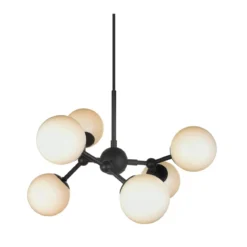 Halo Design No. 736546 LED Pendelleuchte ATOM by E. Patton Schwarz Opal glänzend Ø 45