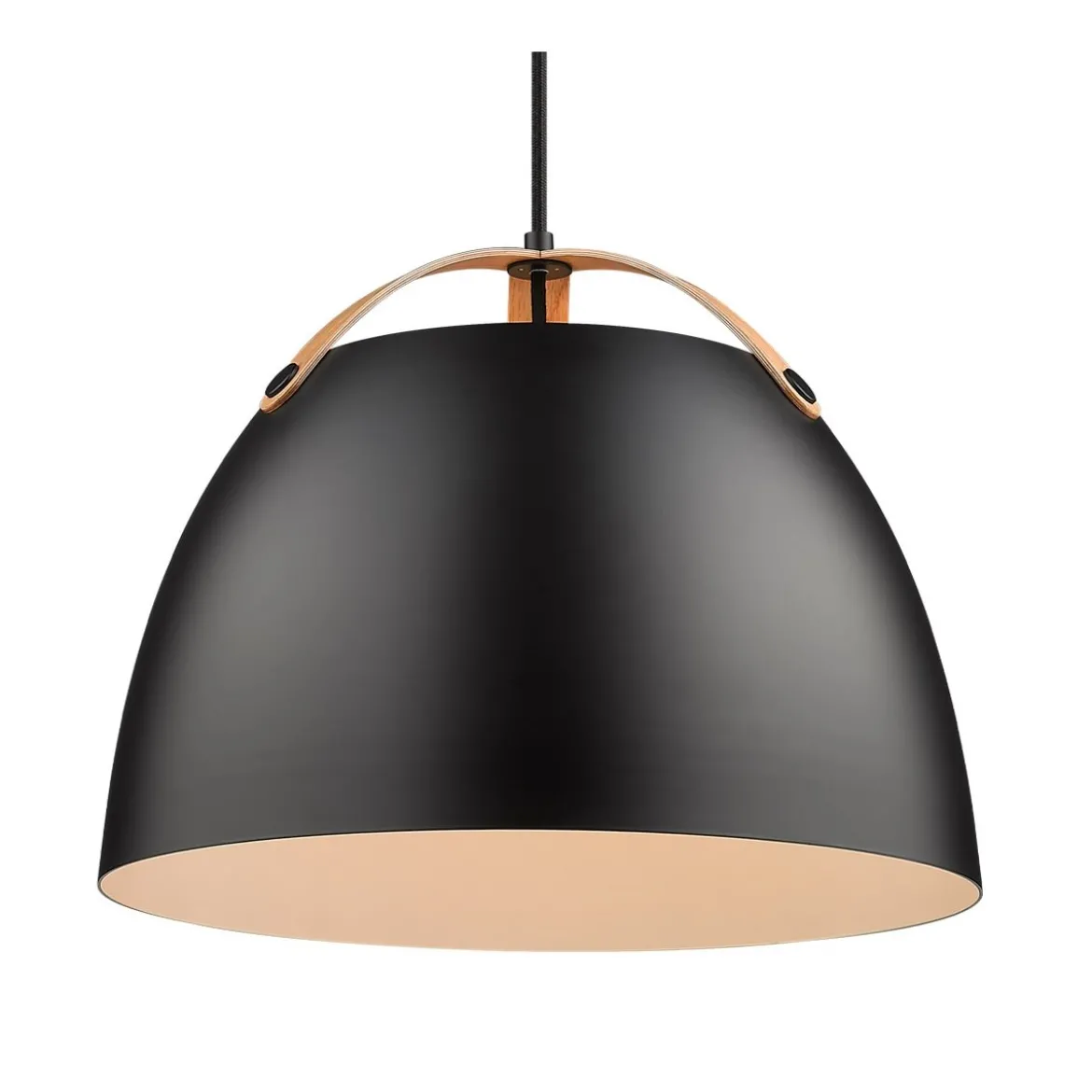 Halo Design No. 734887 LED Pendelleuchte OSLO Schwarz Eiche Ø 40