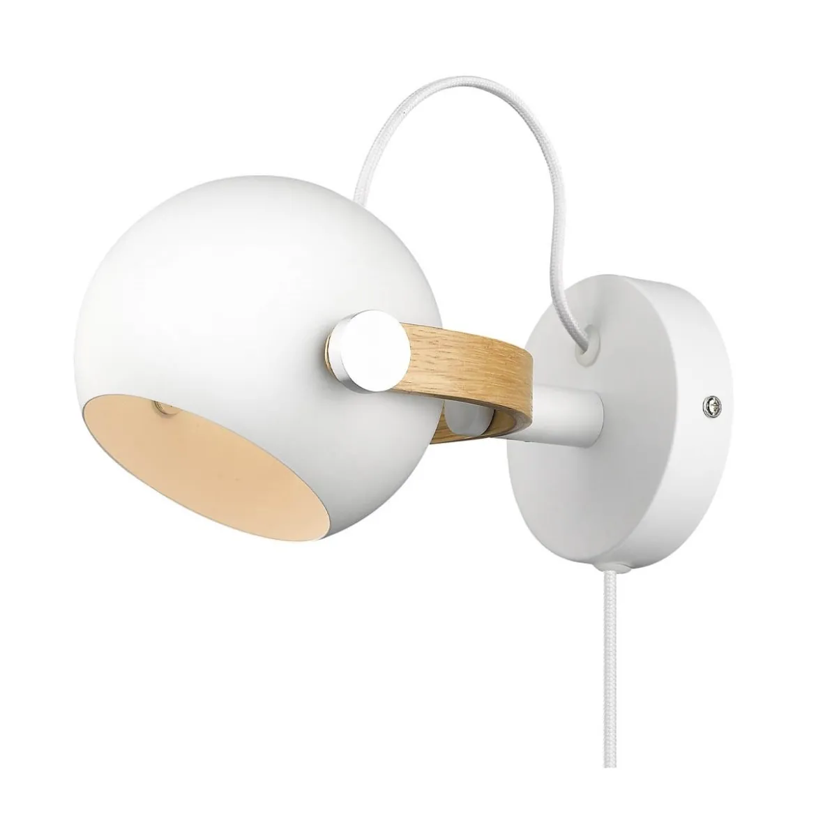 Halo Design No. 734092 LED Wandleuchte D.C, weiss matt-Eiche Ø 12