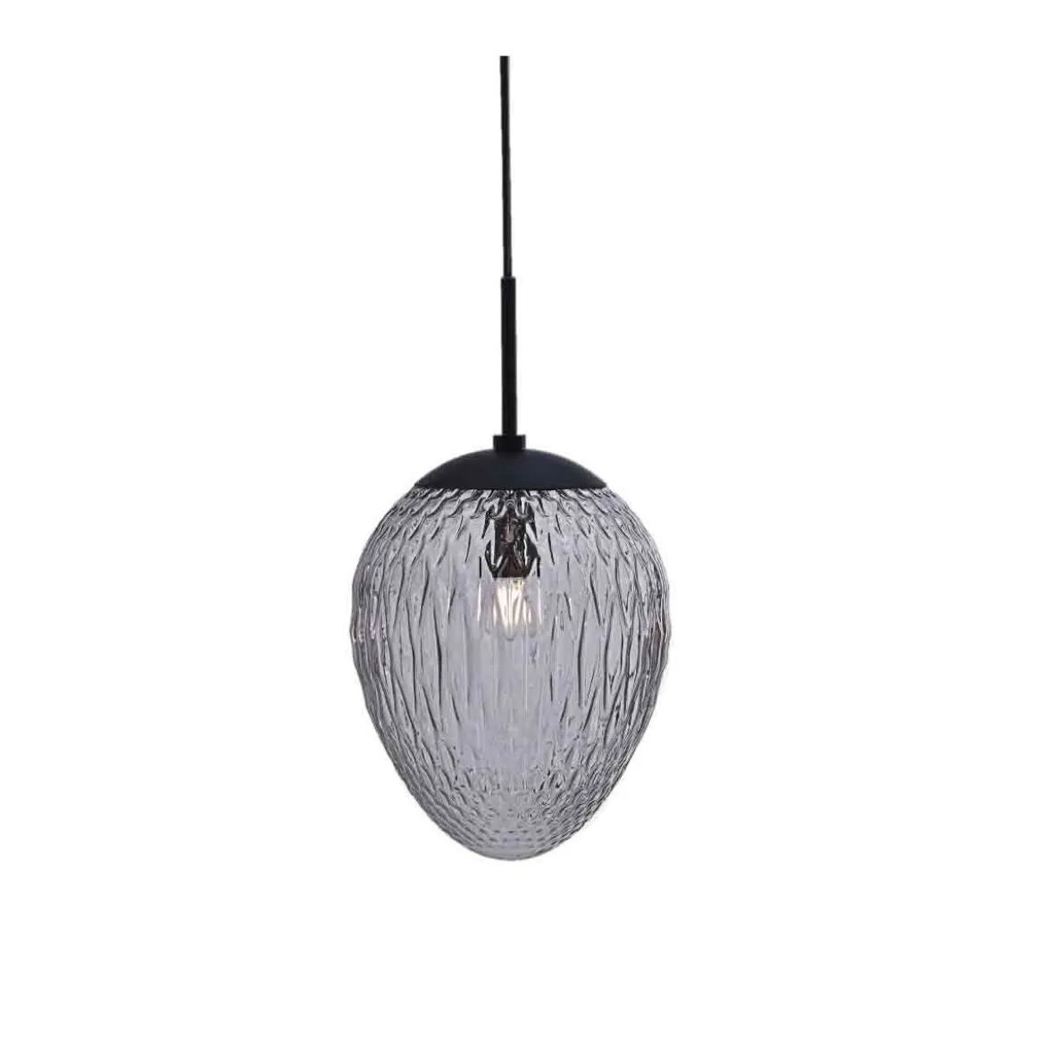Halo Design No. 738748 Pendelleuchte Woods Rauchglas Schwarz 25cm