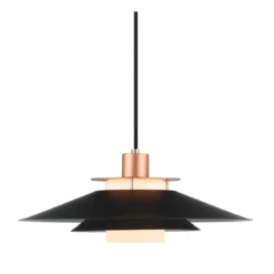 Halo Design No. 990785 Pendelleuchte Rivoli Schwarz Kupfer Ø 40cm