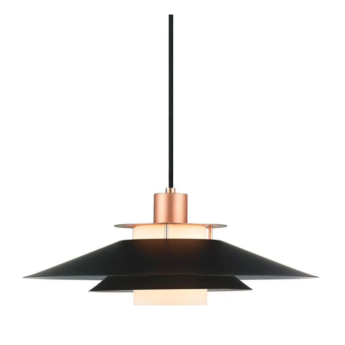 Halo Design No. 990785 Pendelleuchte Rivoli Schwarz Kupfer Ø 40cm