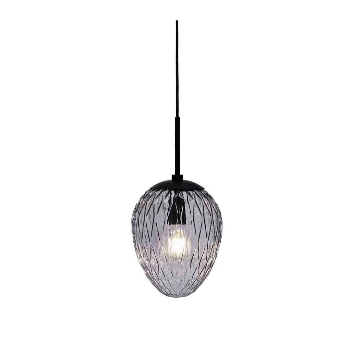 Halo Design No. 738717 Pendelleuchte Woods Rauchglas Schwarz 20cm