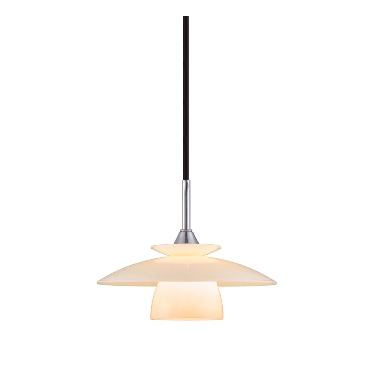 Halo Design No. 733644 Pendelleuchte Scandinavia Opal Chrom Ø 20cm