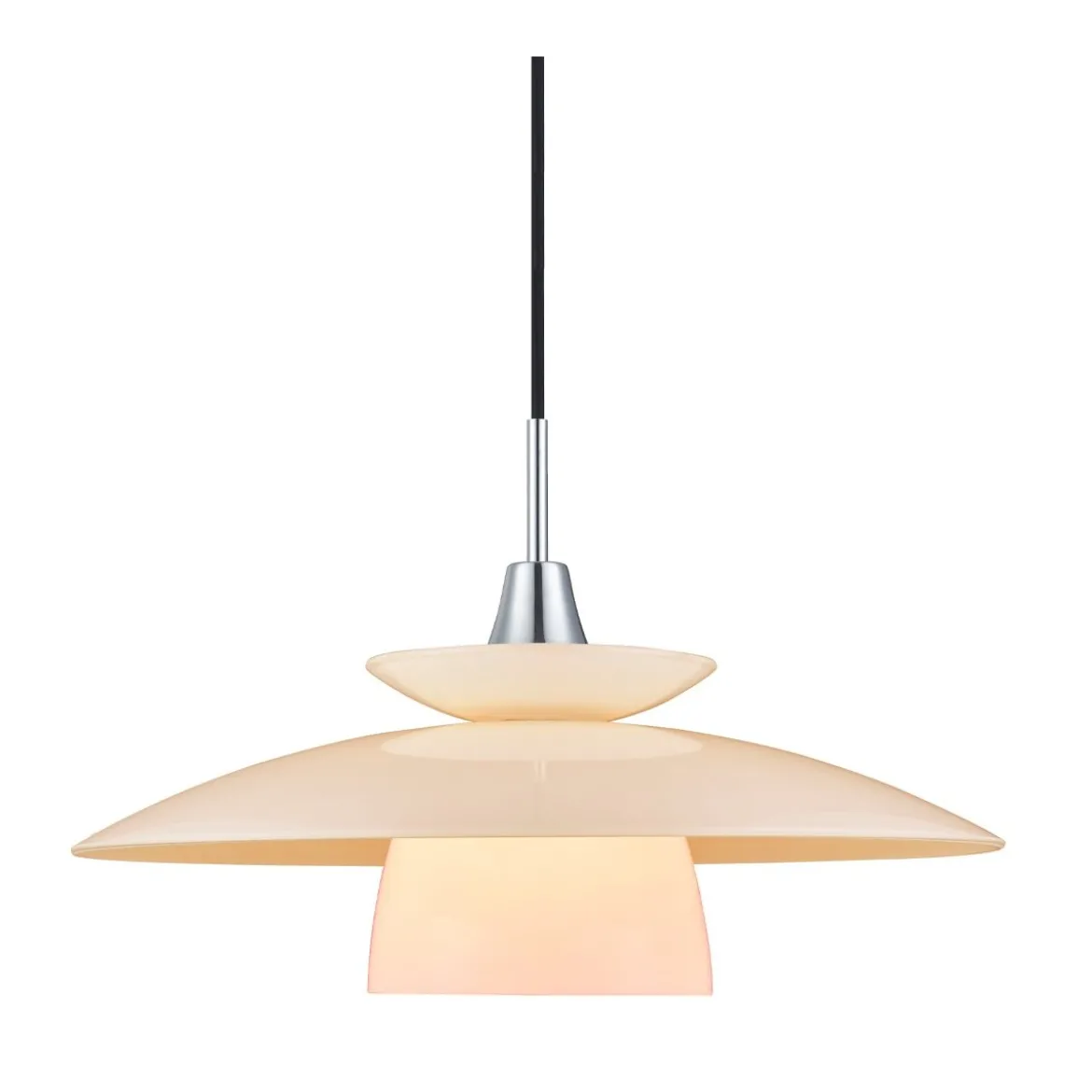 Halo Design No. 733651 Pendelleuchte Scandinavia Opal Chrom Ø 40cm