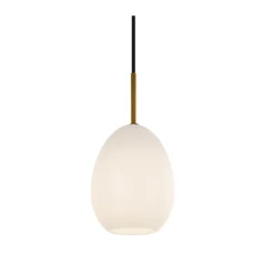 Halo Design No. 739899 Pendelleuchte Bodø Opal Messing gebürstet 14cm
