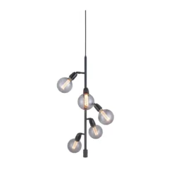 Halo Design No. 739592 Pendelleuchte Compass 5-flammig Schwarz 29cm