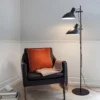 Halo Design No. 739226 Stehleuchte Metropole 2-flammig Schwarz H150cm