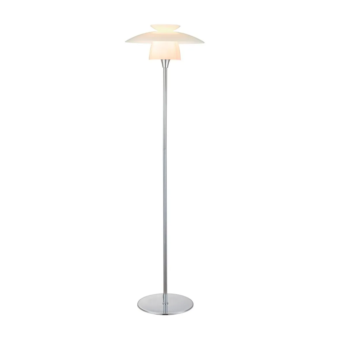 Halo Design No. 733699 Stehleuchte Scandinavia Opal Chrom Ø 40cm H146cm