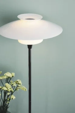 Halo Design No. 733699 Stehleuchte Scandinavia Opal Chrom Ø 40cm H146cm