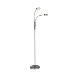 Halo Design No. 716050 Stehleuchte Vegas 2-flammig Edelstahl 140cm