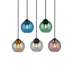 Halo Design 742981 Pendelleuchte Bubbles 14cm blau