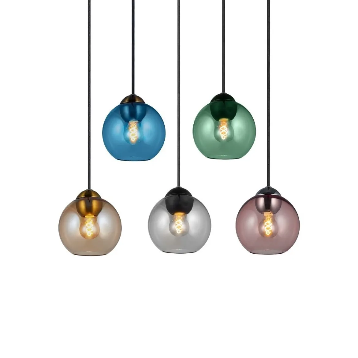 Halo Design 742998 Pendelleuchte Bubbles 14cm grün