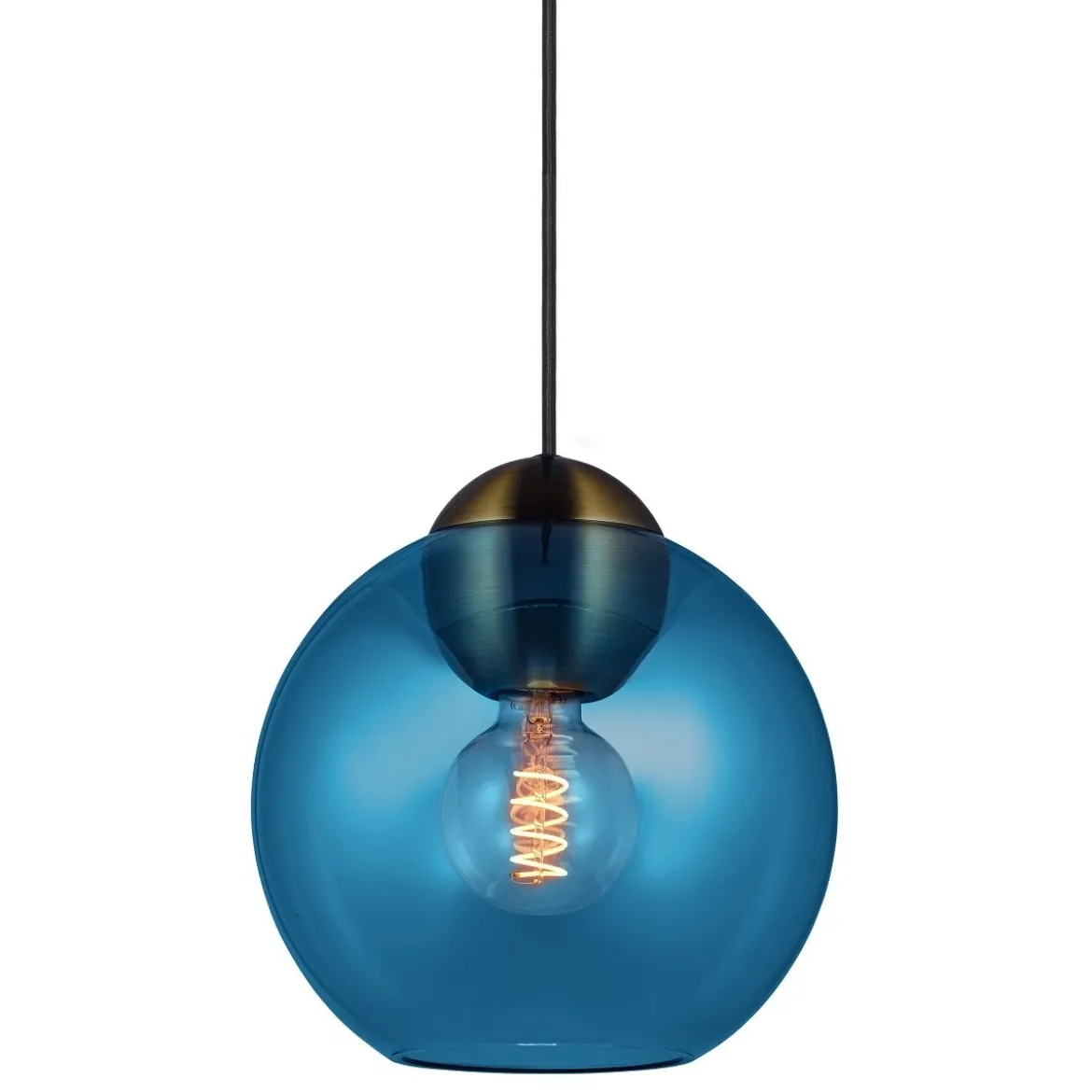 Halo Design 743179 Pendelleuchte Bubbles E27 blau 24cm