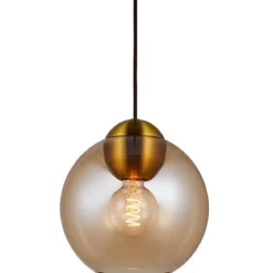 Halo Design 743209 Pendelleuchte Bubbles E27 amber 24cm