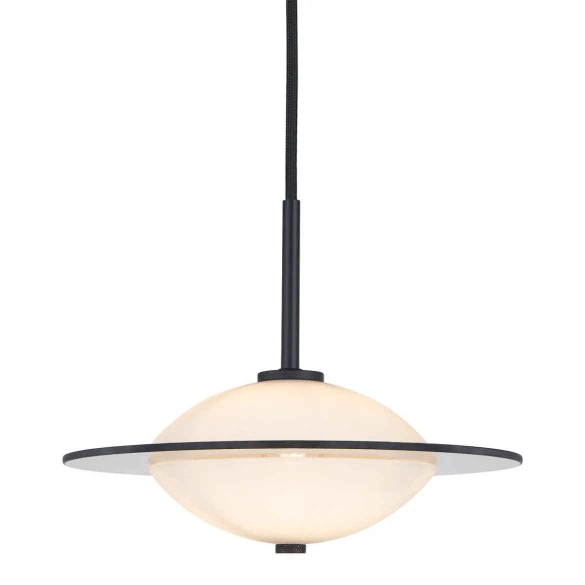 Halo Design 743582 Pendelleuchte Orbit G9 opal schwarz 24cm