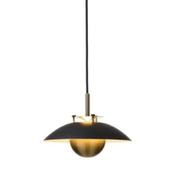 Halo Design 749034 Pendelleuchte Stepp Schwarz antik messing 24cm 2700K
