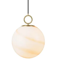 Halo Design 745654 Pendelleuchte Stockholm 30cm Glas marmor braun