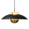Halo Design 749102 Pendelleuchte Stepp Schwarz antik messing 46cm 2700K