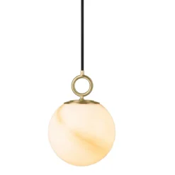 Halo Design 745555 Pendelleuchte Stockholm 18cm Glas marmor braun