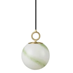 Halo Design 745562 Pendelleuchte Stockholm 18cm Glas marmor grün