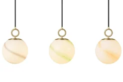 Halo Design 745562 Pendelleuchte Stockholm 18cm Glas marmor grün