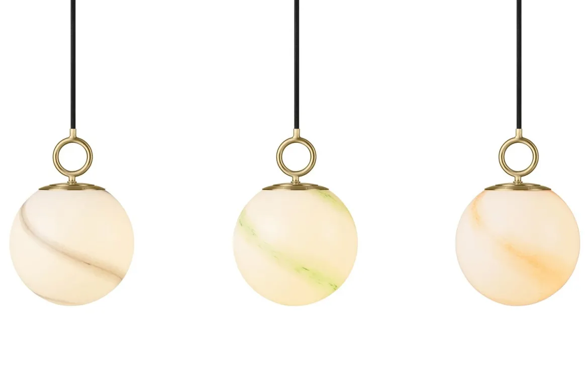 Halo Design 745562 Pendelleuchte Stockholm 18cm Glas marmor grün