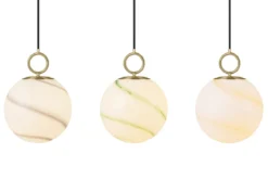 Halo Design 745609 Pendelleuchte Stockholm 24cm Glas marmor braun