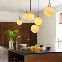 Halo Design 745609 Pendelleuchte Stockholm 24cm Glas marmor braun