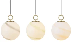 Halo Design 745647 Pendelleuchte Stockholm 30cm Glas marmor grau