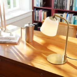 Halo Design 745340 Tischleuchte Room 49 antikes messing opal E27
