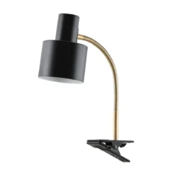 Halo Design 746965 Vogue Klemmleuchte Schwarz Messing E27