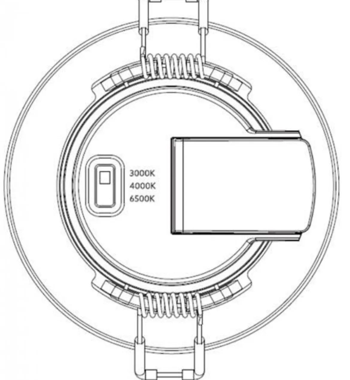 Heitronic 501456-HE LED Einbaustrahler DL7003 schwenkbar weiß CCT Switch IP44