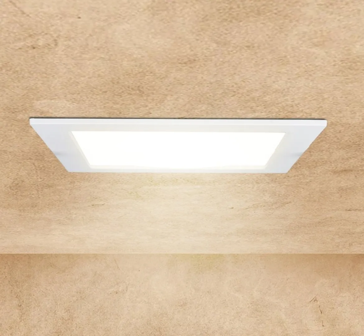 Heitronic 501382 LED Einbauleuchte Le Mans eckig weiss 220x220x32 mm 1650lm