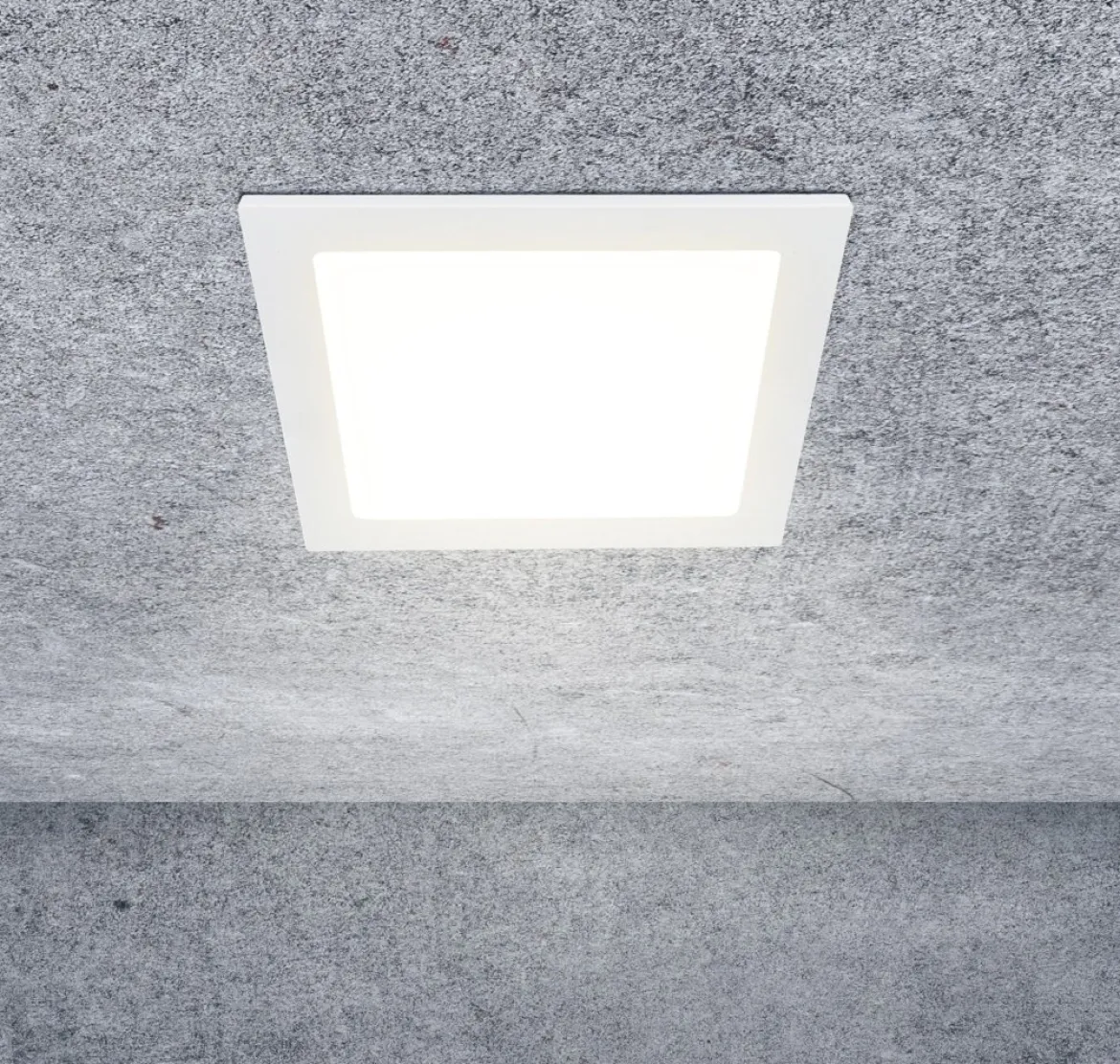 Heitronic 501382 LED Einbauleuchte Le Mans eckig weiss 220x220x32 mm 1650lm