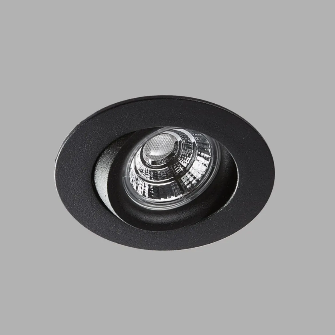 Heitronic 500953 LED Einbaustrahler schwarz rund schwenkbar dimm-to-warm