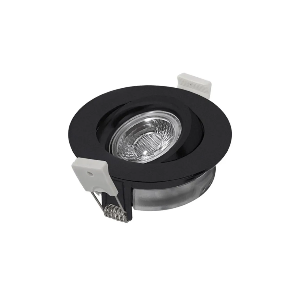 Heitronic 500953 LED Einbaustrahler schwarz rund schwenkbar dimm-to-warm
