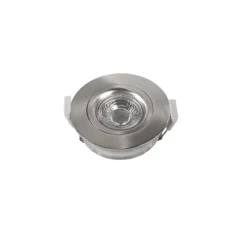 Heitronic 500954 LED Einbaustrahler nickel matt rund schwenkbar IP44 dim-to-warm