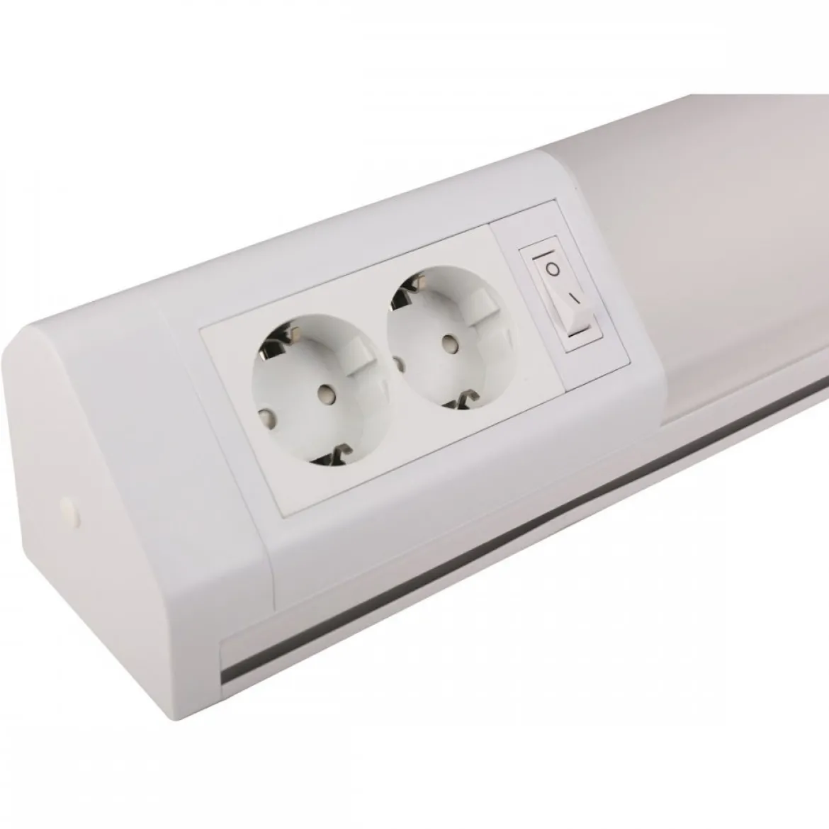 Heitronic 28146 LED Unterbauleuchte Bonn mit Steckdose 2-fach matt 762mm