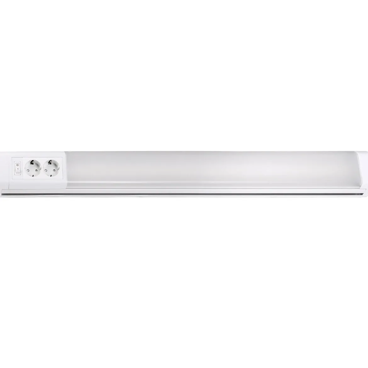 Heitronic 28147 LED Unterbauleuchte Bonn mit Steckdose 2-fach matt 1062mm
