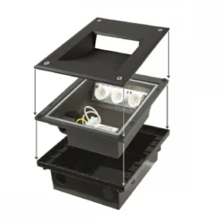 Heitronic 35288 LED Wandeinbauleuchte Dora 195x165mm anthrazit 3000K