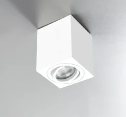 Heitronic Nr. 500738-HE Aufbauleuchte ADL8001 Eckig schwenkbar weiß GU10