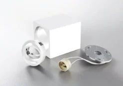 Heitronic Nr. 500738-HE Aufbauleuchte ADL8001 Eckig schwenkbar weiß GU10