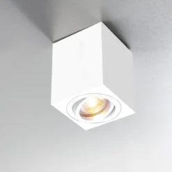 Heitronic Nr. 500738-HE Aufbauleuchte ADL8001 Eckig schwenkbar weiß GU10