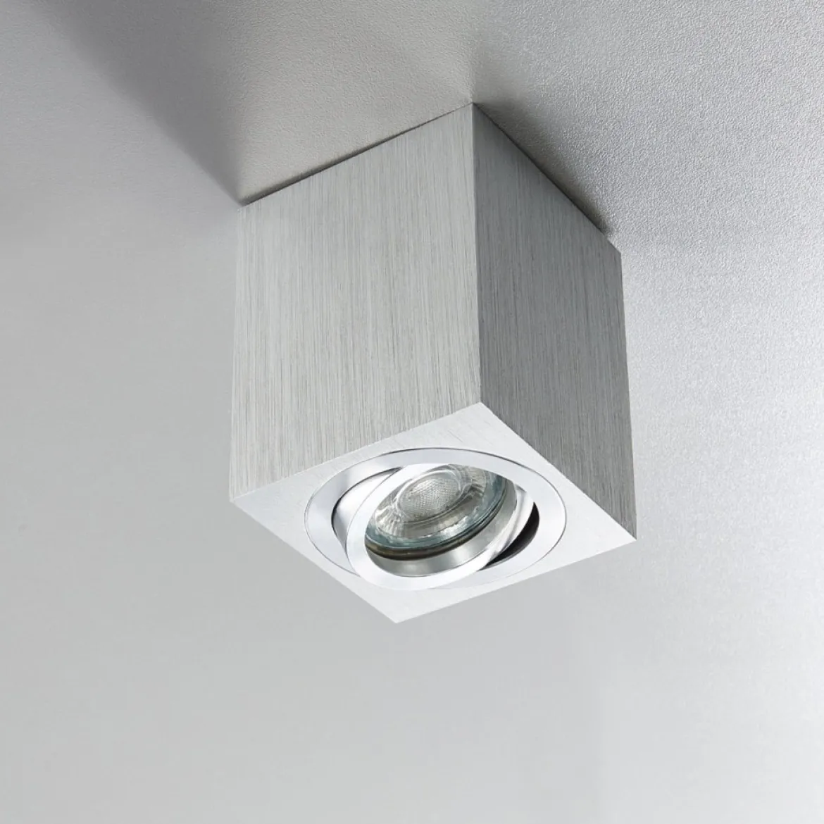 Heitronic Nr. 500736-HE Aufbauleuchte ADL8001 Eckig schwenkbar aluminium GU10